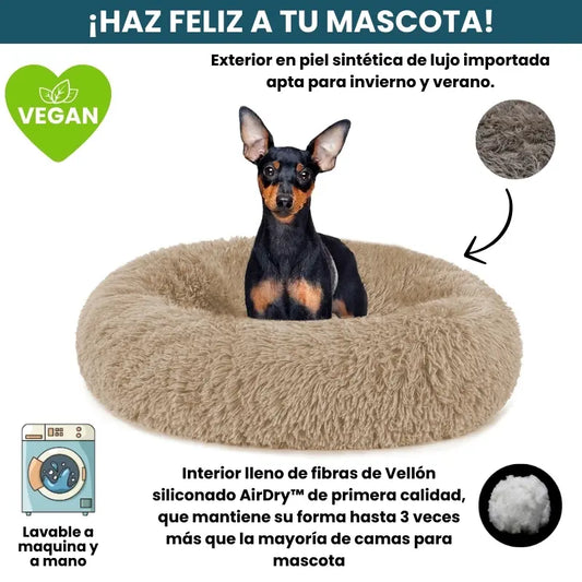 Cama Original Antiestrés Para Perros Mascotikos™ + Almohadita De Regalo 🎁